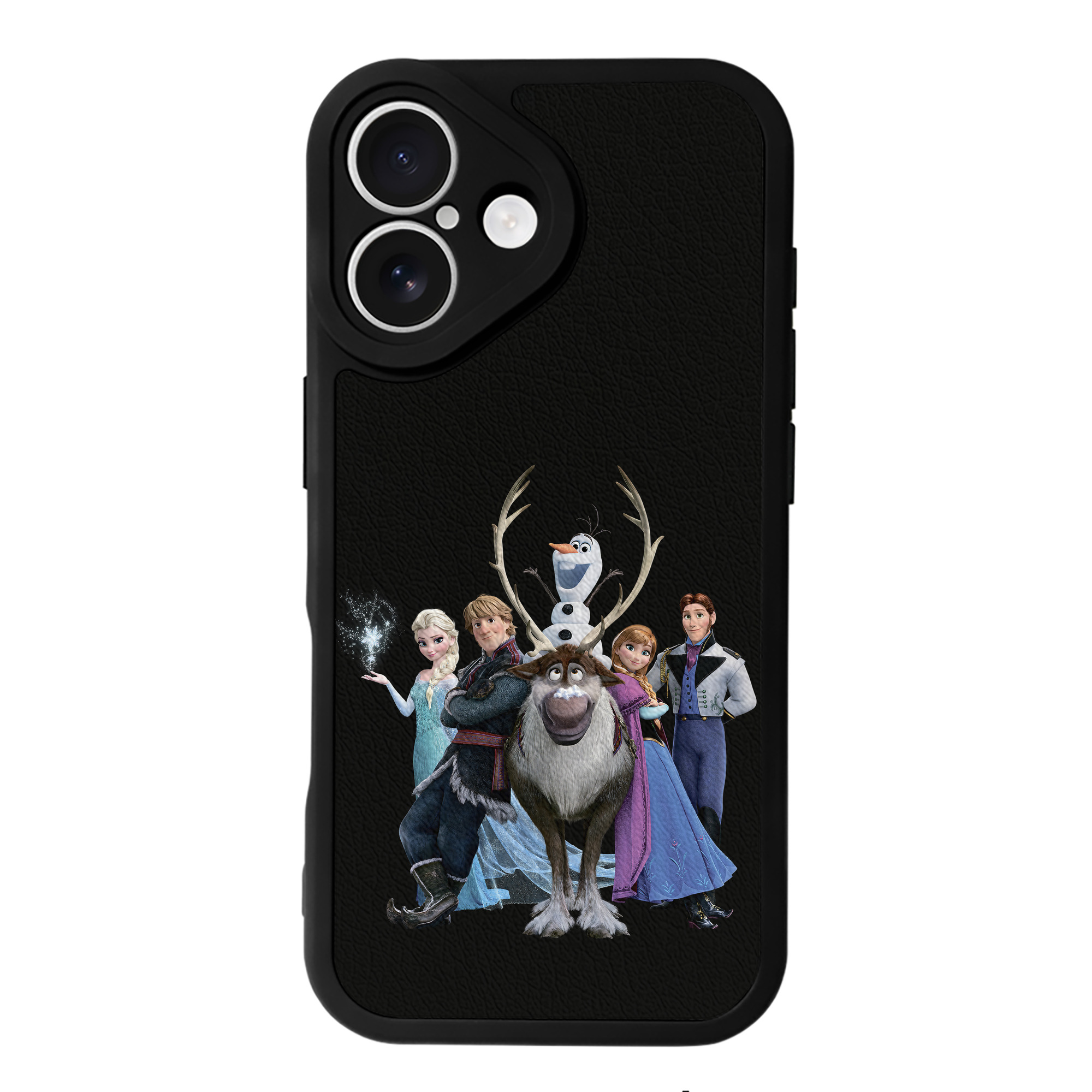 （画像用） アナと雪の女王 アンナ エルサ Frozen Anna Elsa 【iPhone 16シリーズ対応】シリコンスマホケース（レザー調） 材質：シリコン